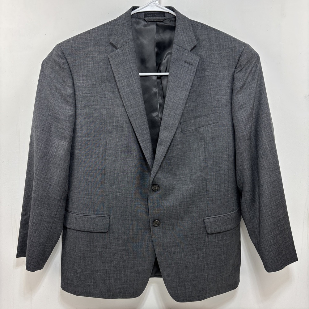Lauren Ralph Lauren Men's Gray Textured Blazer Suit Jacket Size‎ 44S 100% Wool